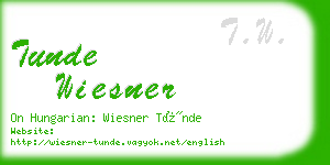 tunde wiesner business card